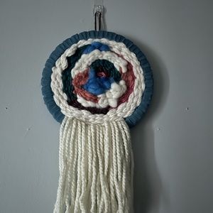 Small size circle wall tapestry hand made